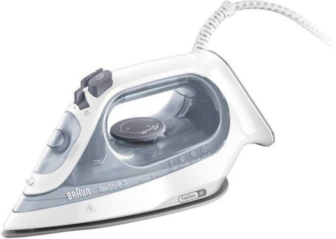 Braun Stoomstrijkijzer TexStyle 3 SI 3054 GY Anti kalk systeem