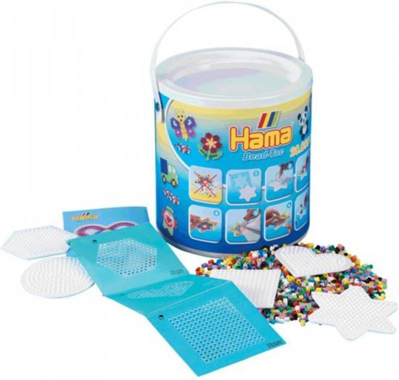 Hama Strijkkralen set Bead Tag Emmer Met Figuren 20.000 Stuks
